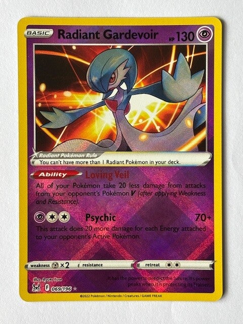 Pokemon TCG Verlorener Ursprung | Radiant Gardevoir (Strahlendes Guardevoir) | 069/196