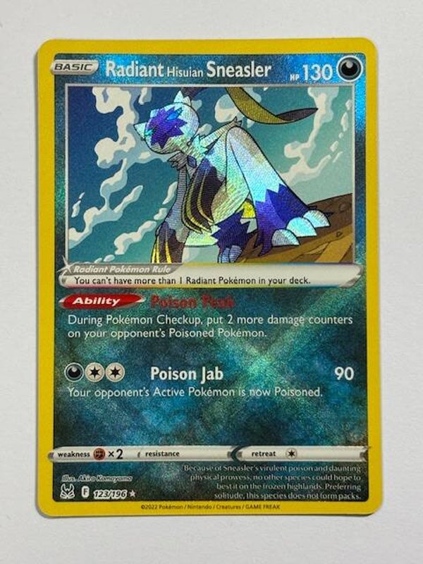 Pokemon TCG Lost Origin | Radiant Hisuian Sneasler (Strahlendes Hisui-Snieboss) | LOR 123/196