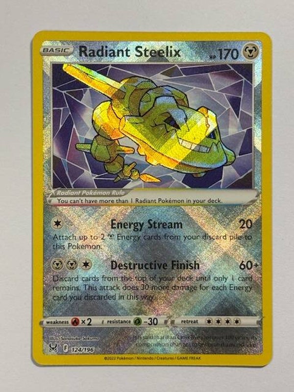 Pokemon TCG Lost Origin | Radiant Steelix (Strahlendes Stahlos) | LOR 124/196