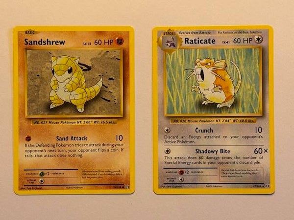 Pokemon TCG Evolution Bundle Set | Sandshrew/Raticate | EVO 54/108/EVO 67/108