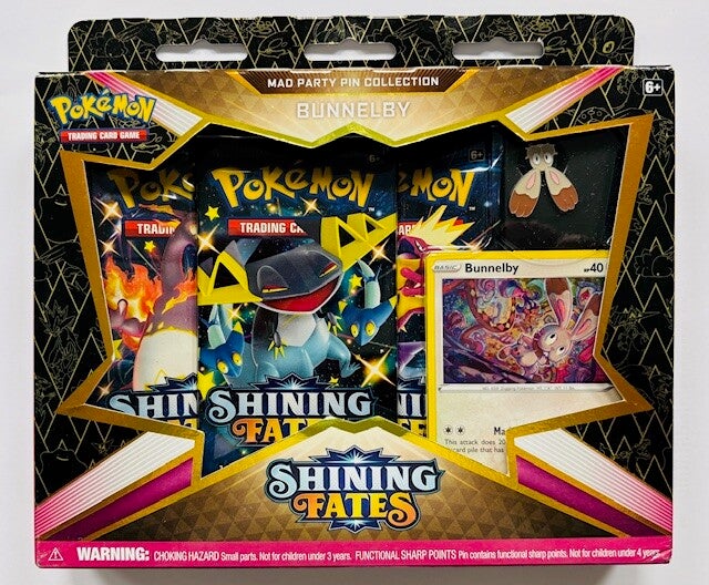 Pokemon TCG Sword&Shield | Shining Fates Bunnelby | Mad Party Pin Collection