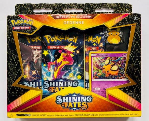 Pokemon TCG Sword&Shield | Shining Fates Dedenne | Mad Party Pin Collection