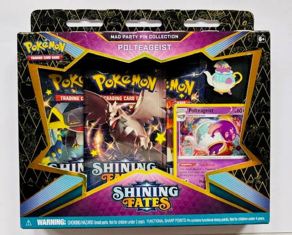 Pokemon TCG Sword&Shield | Shining Fates Polteageist | Mad Party Pin Collection
