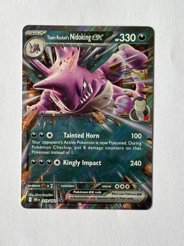 Pokemon TCG Destined Rivals | Team Rockets Nidoking ex | DRI 119/182