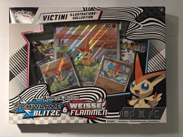 Pokemon TCG Karmesin&Purpur | Schwarze Blitze & Weiße Flammen | Unova Victini Illustration Kollektion