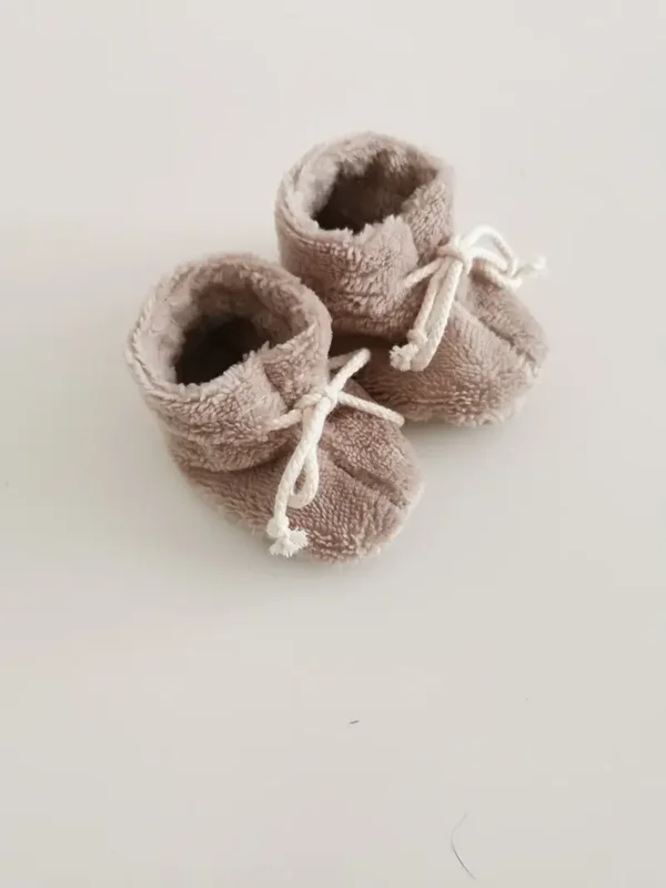 Slofjes Bruin Bamboe Fleece