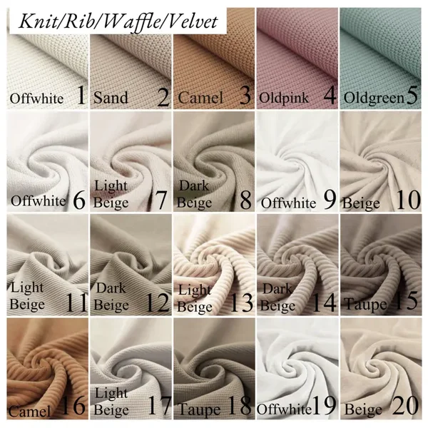 Knit/Wafel/Rib/Velvet Staaltjes