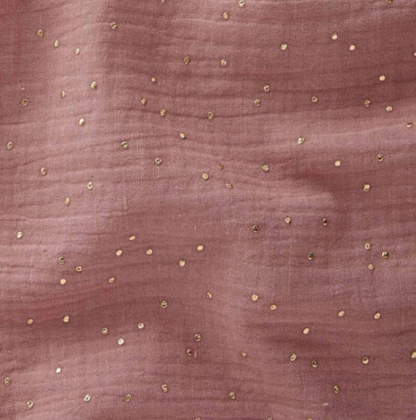 Hydrofieldoek Oudroze Gold Dots
