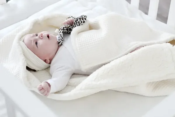 Wikkeldoek Ecru Wafel & Ecru Teddy