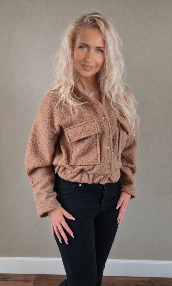 Bomber jacket teddy 52087 Camel