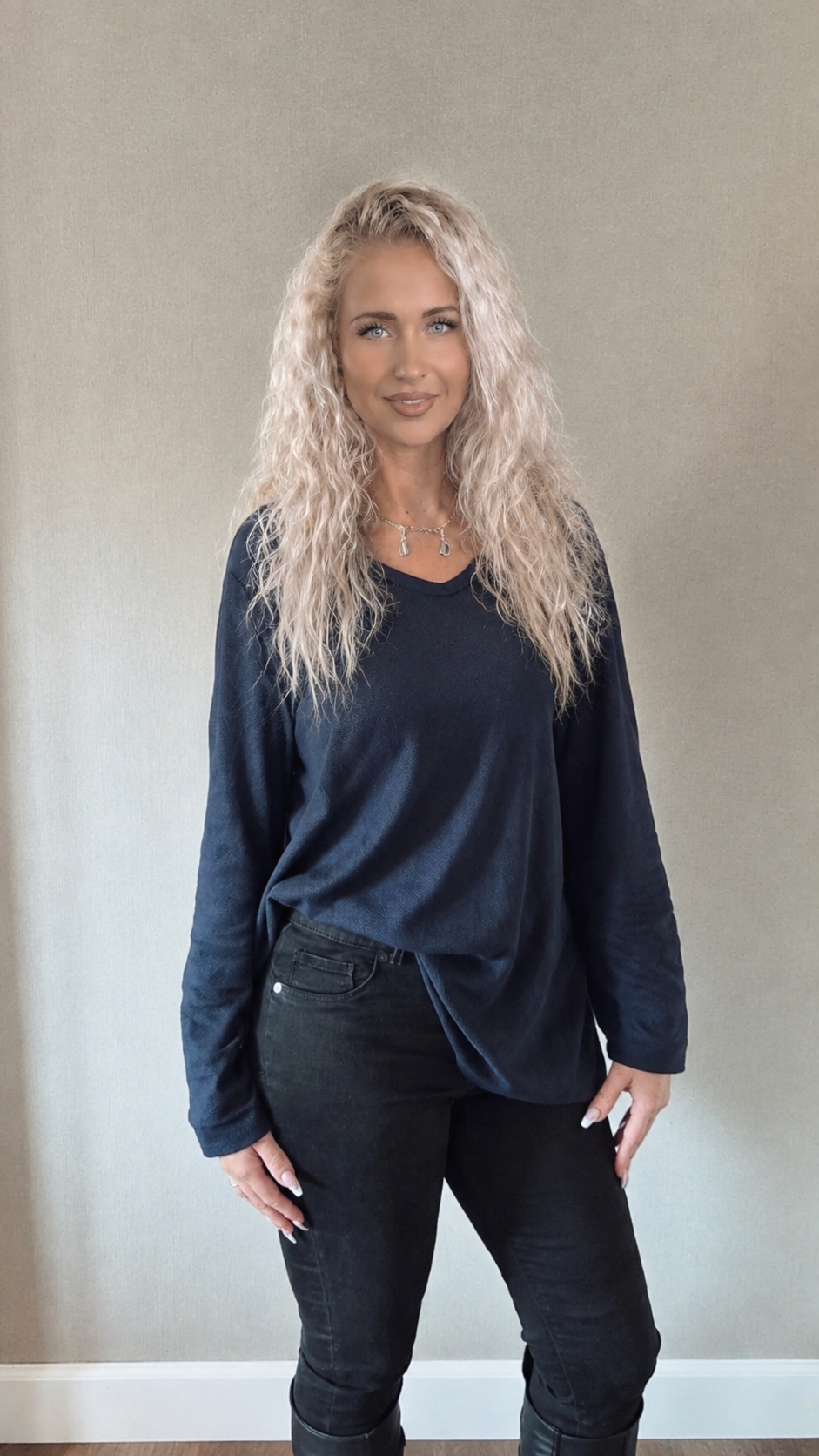 Top met ketting 8900 Navy