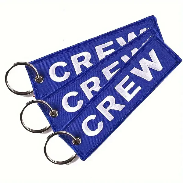 Sleutelhanger blauw 'CREW'