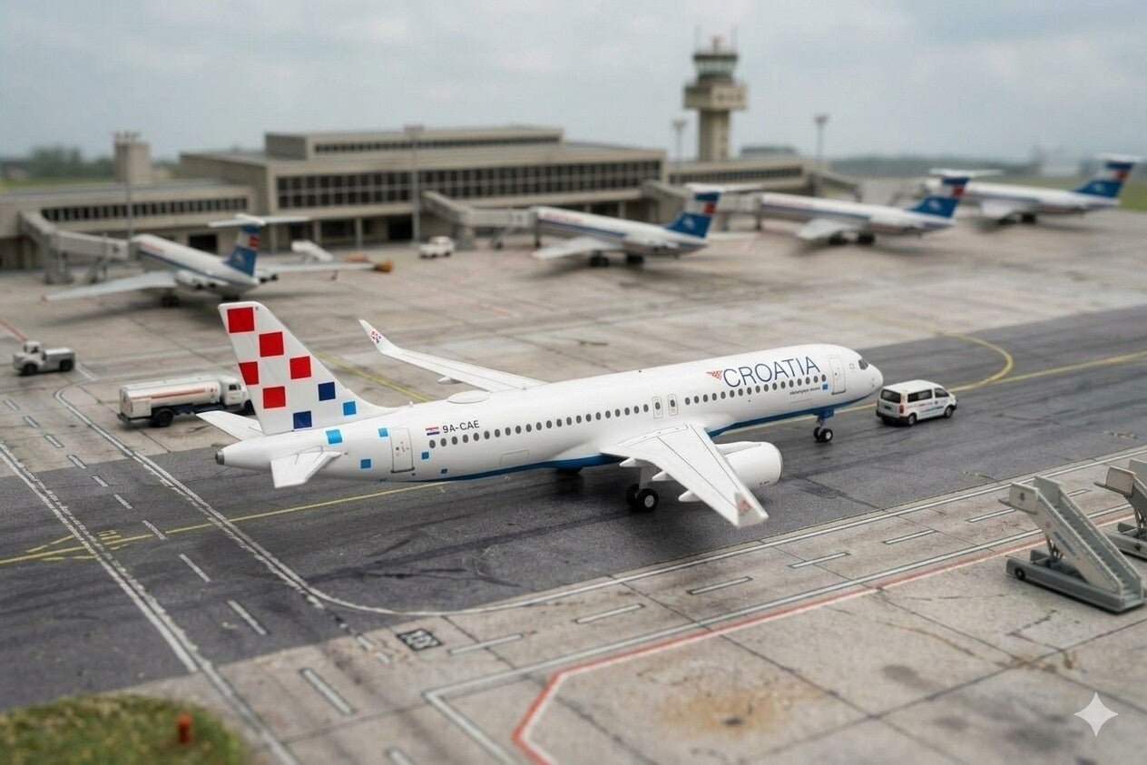 Croatia Airlines Airbus A220-300 9A-CAE Herpa Wings 1/200 diecast model plane