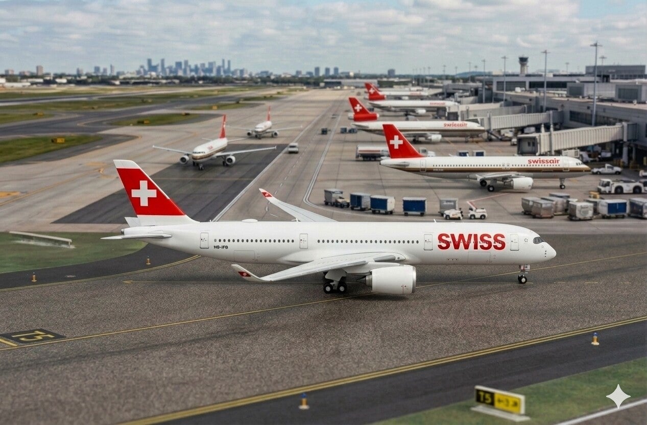 Swiss Airbus A350-900 HB-IFB JC Wings 1/400 diecast model plane