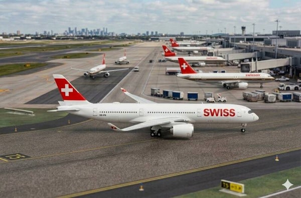 Swiss Airbus A350-900 HB-IFB JC Wings 1/400 diecast model plane