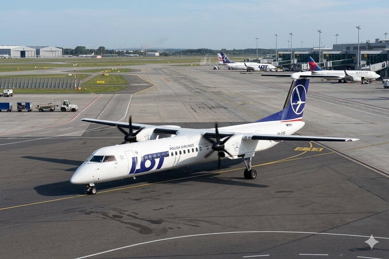 LOT Polish Airlines Bombardier Q400 SP-EQF 1/200 Herpa Wings diecast model plane