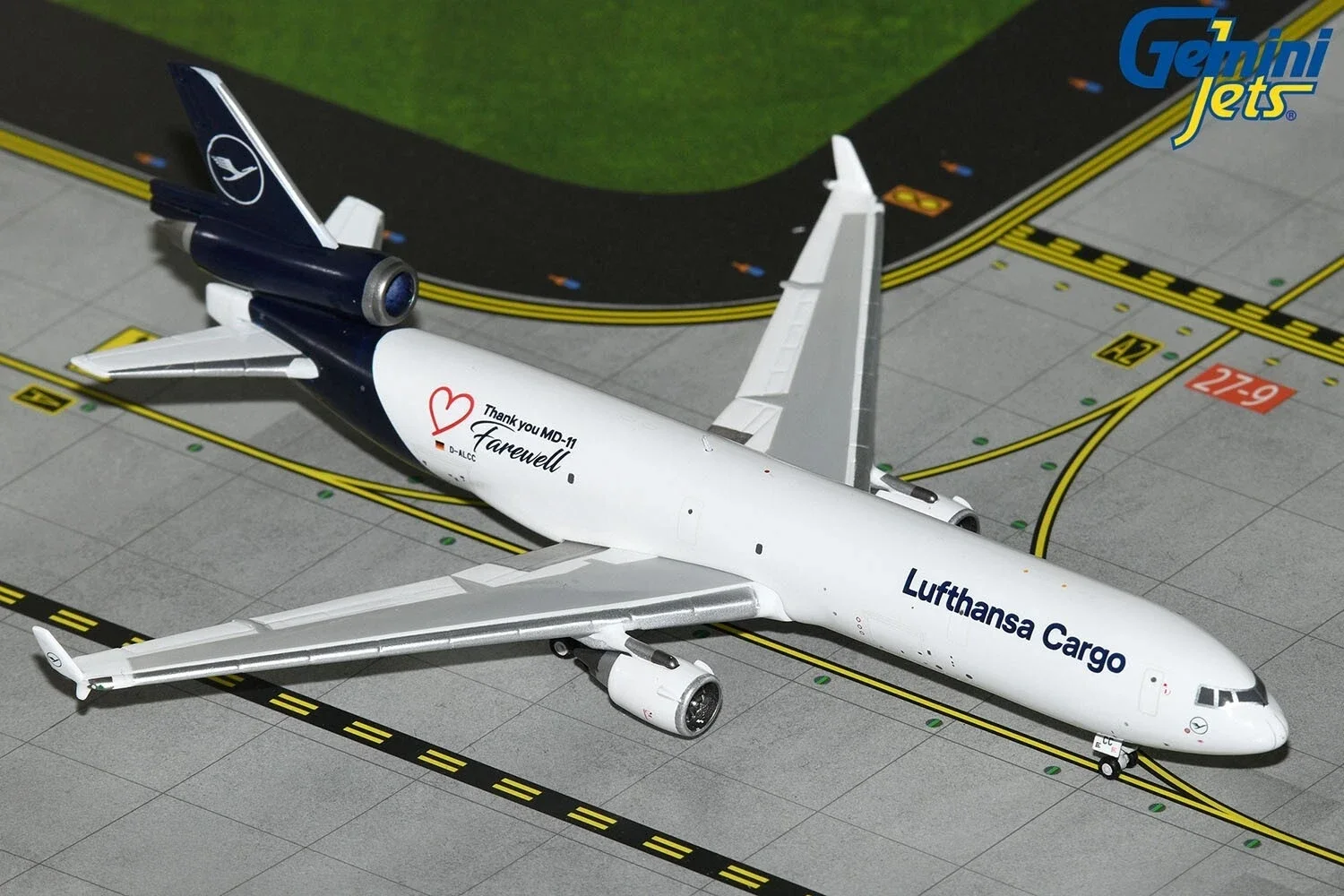 Lufthansa McDonnell Douglas MD-11F Cargo "Farewell MD-11" D-ALCC Gemini Jets 1/400 diecast model plane