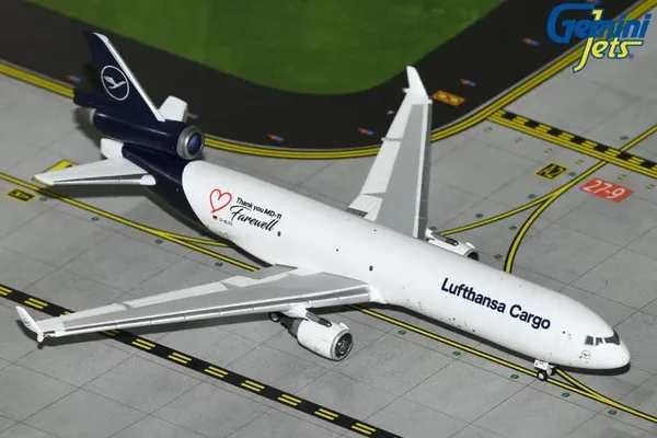 Lufthansa McDonnell Douglas MD-11F Cargo "Farewell MD-11" D-ALCC Gemini Jets 1/400 diecast model plane