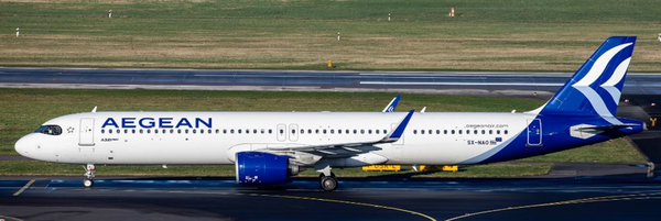 Aegean Airbus A321neo SX-NAO JC Wings 1/200 diecast model plane