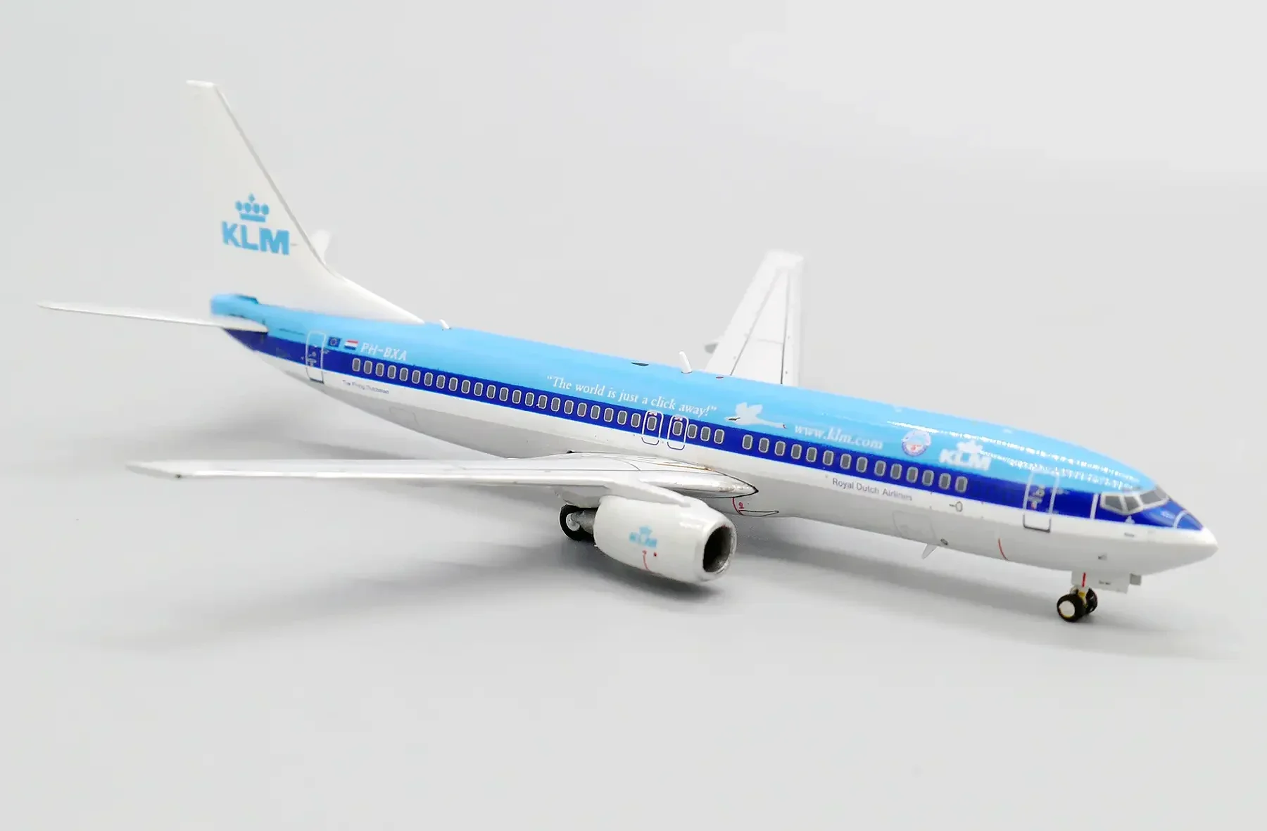 KLM Boeing 737-800 "The world is just a click away!" PH-BXA JC Wings 1/400 diecast model plane