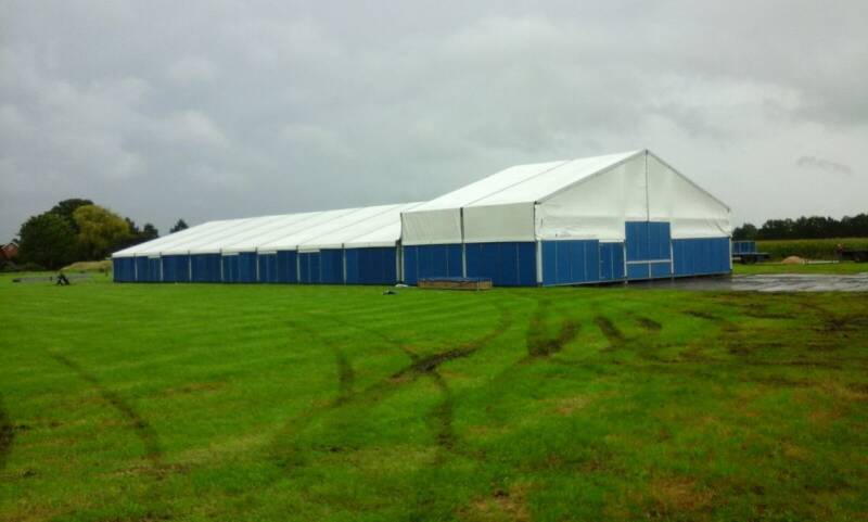 Evenementtent met podiumtent, div afmetingen