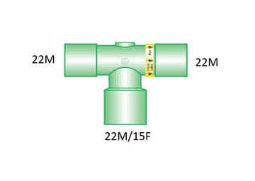 T-Connector with directional valve