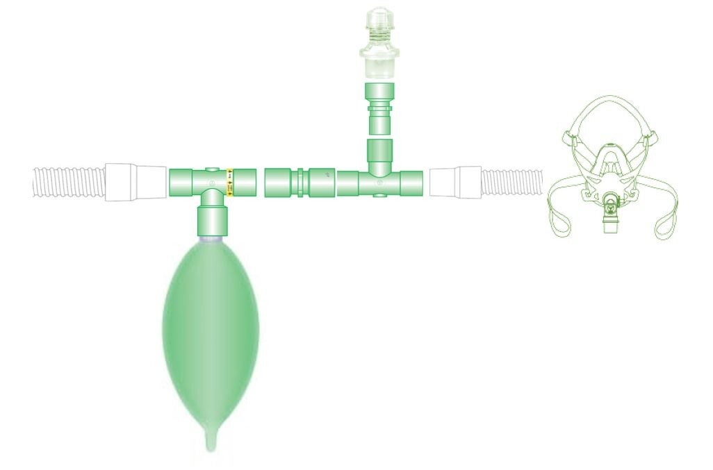 Adjustable pressure relief valve with connection set
