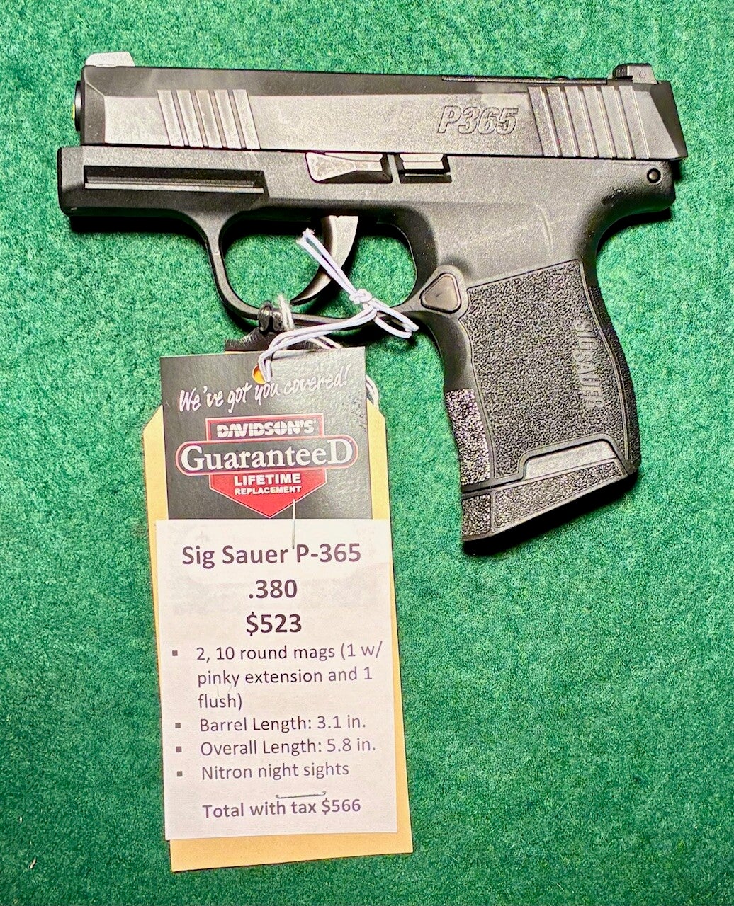Sig Sauer P-365 .380 Black