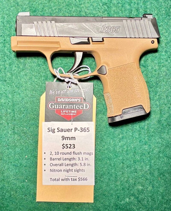 Sig Sauer P-365 9mm Tan