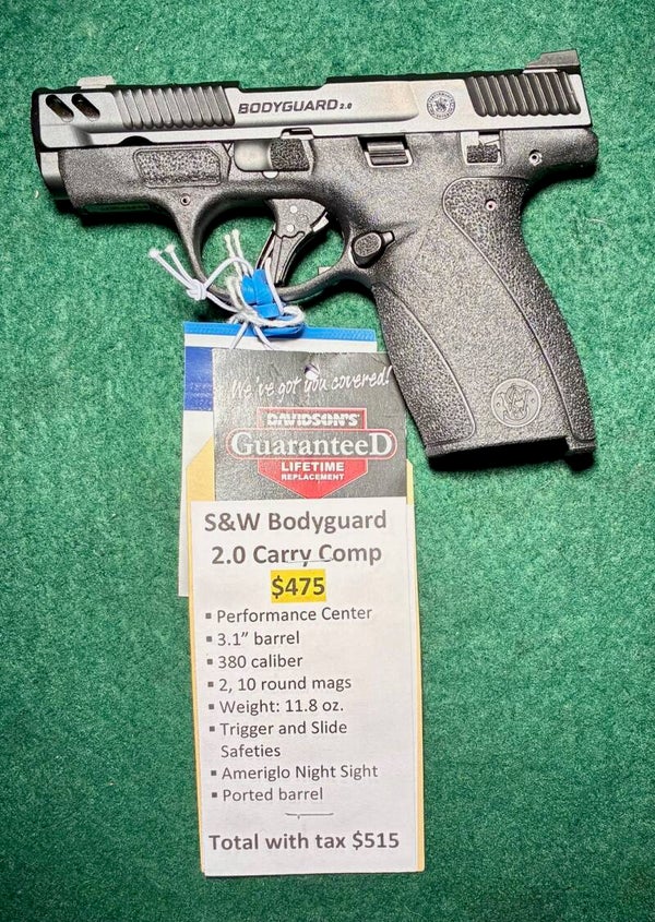 Smith & Wesson Bodyguard 2.0 .380 Carry Compensated