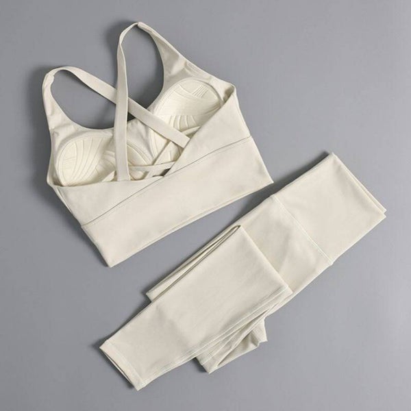 Women's Yoga Suit Set - Slimming, Shockproof, Push-up Elastic Sports Bra, Fitness Wear,