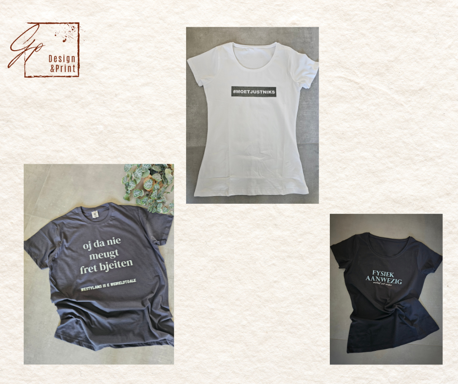 T-shirt met jouw favoriete quote