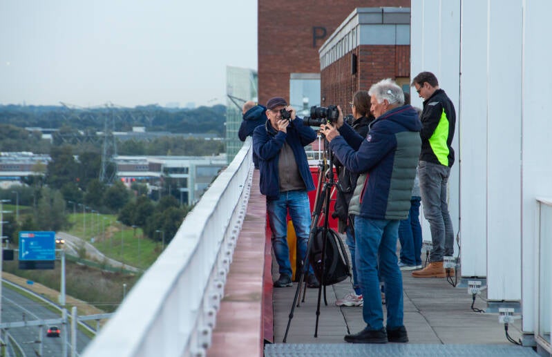 Pathe Leidsche Rijn en Fotosoos Terwijde zijn nu vriendjes. FS leden mochten spontaan vanaf het dak fotograferen. 