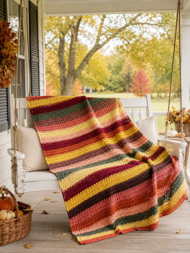 Autumn Textured Stripes