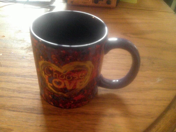 Multi Colored Choose Love Coffee Cup