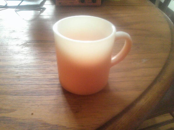 Orange and White Coffee Cup