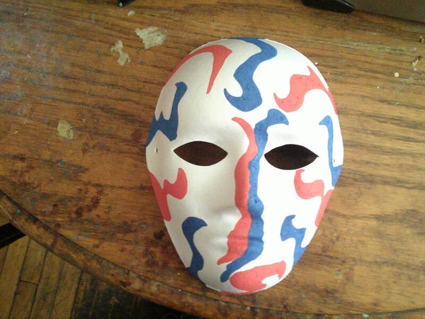Adult Size Paper Machae Patriotic Face Mask or Wall Hanging