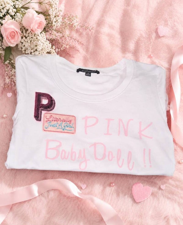 The Pink Babydoll 'Literally Just A Girl Shirt