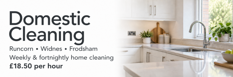 Domestic cleaning £18.50 per hour