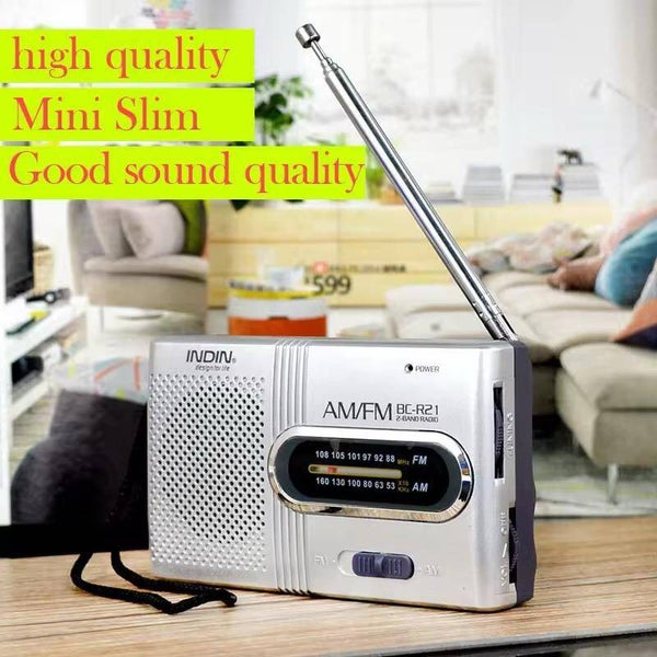 BC-R21 Mini Radio Am Fm Batterij Werkende Draagbare Radio Beste Ontvangst Langst Voor Hardlopen Lopen Naar Huis Soundbox