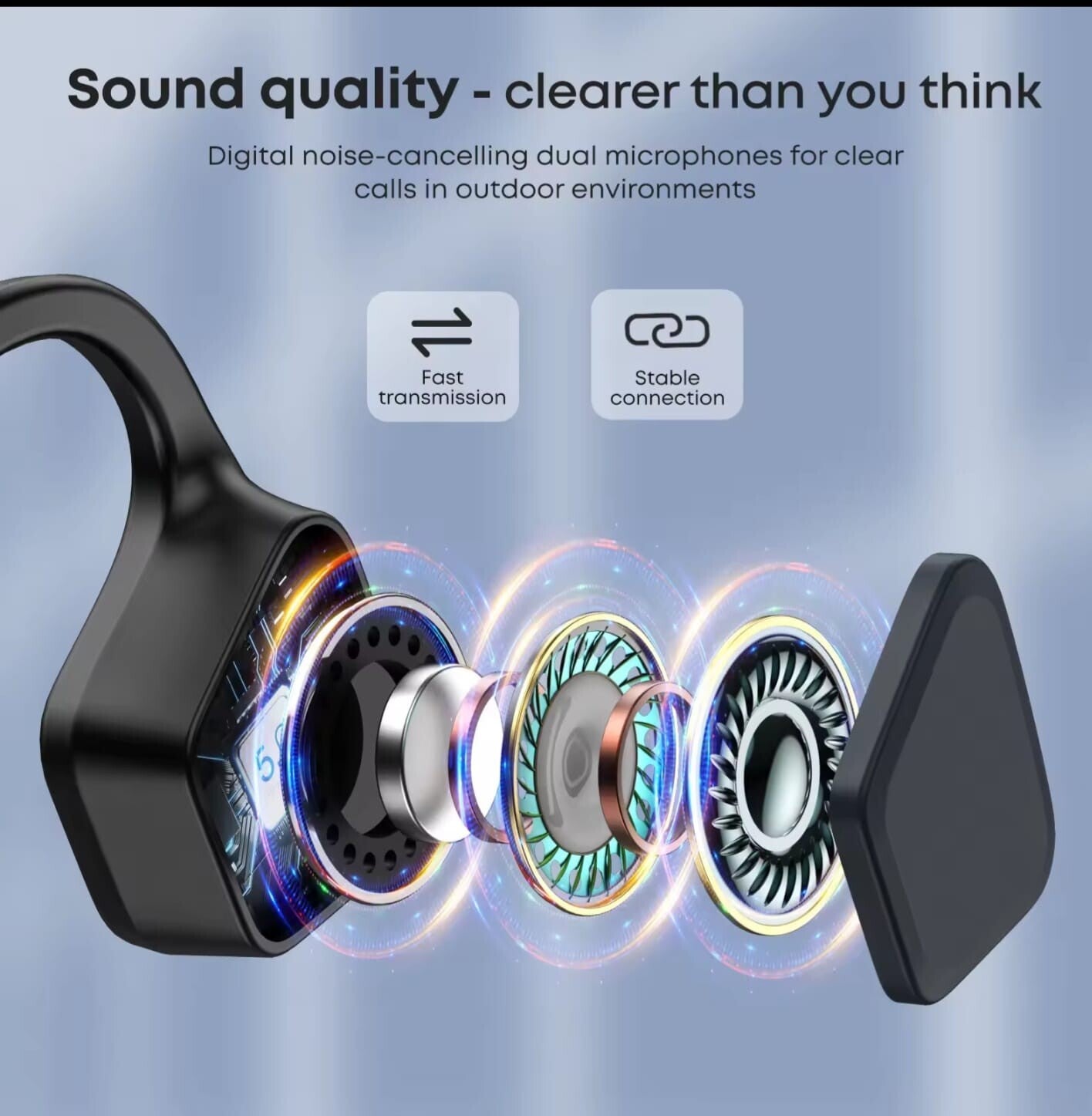 Beengeleiding Hoofdtelefoon Draadloze Oortelefoons Waterdichte Sport Nekband Headset Met Microfoon Voor Hardlope