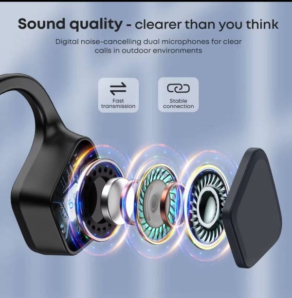 Beengeleiding Hoofdtelefoon Draadloze Oortelefoons Waterdichte Sport Nekband Headset Met Microfoon Voor Hardlope