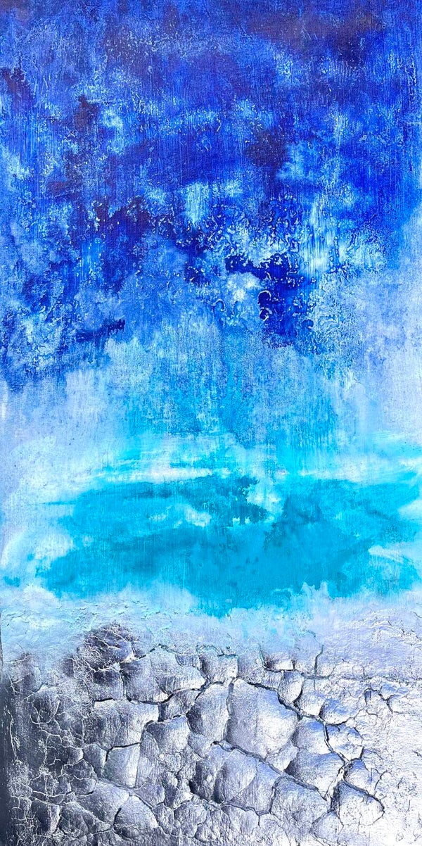 Mitternachtseis (80 cm x 40 cm)