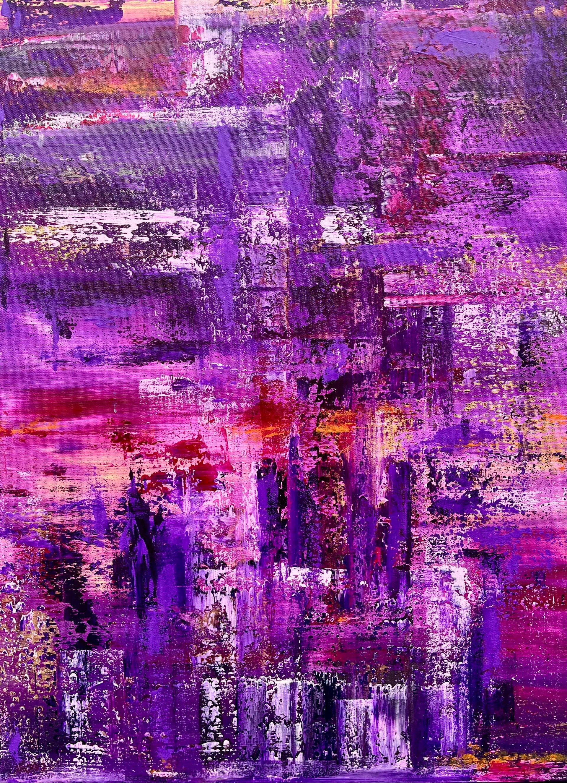 Resonanz in Violett (80 cm x 60 cm)