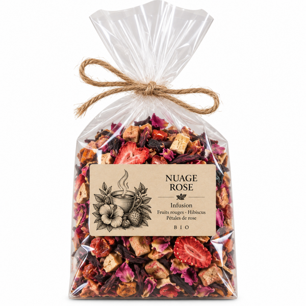 Nuage Rose – Infusion fruitée Fraise & Crème BIO