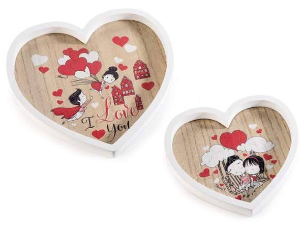 Set piatti cuore