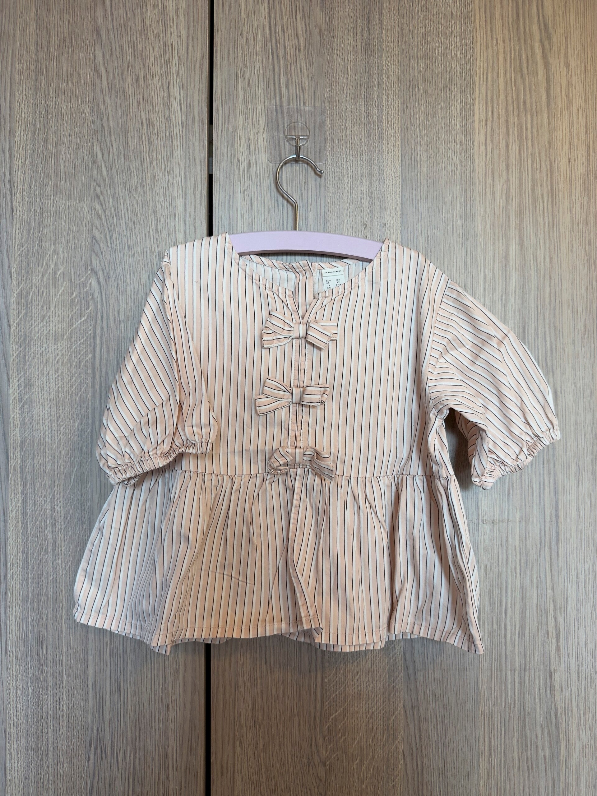 h&m adorables - nieuwe gestreepte blouse - maat 104