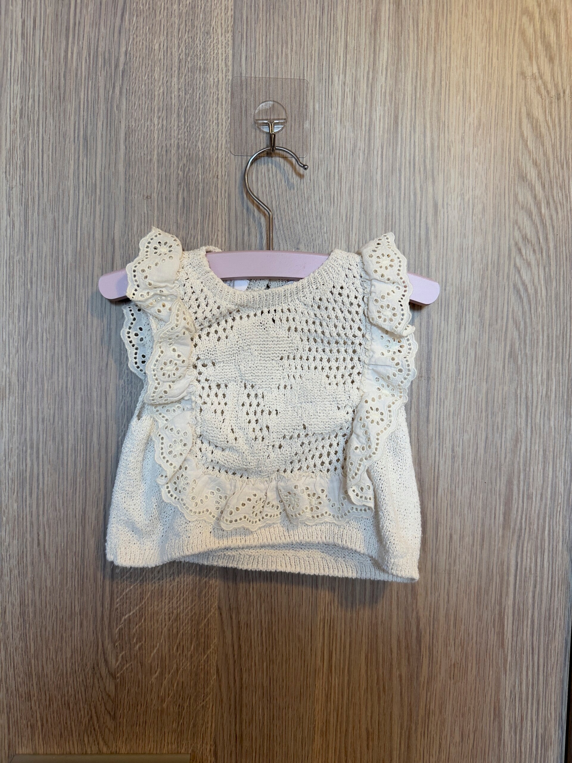 zara - creme top - maat 80