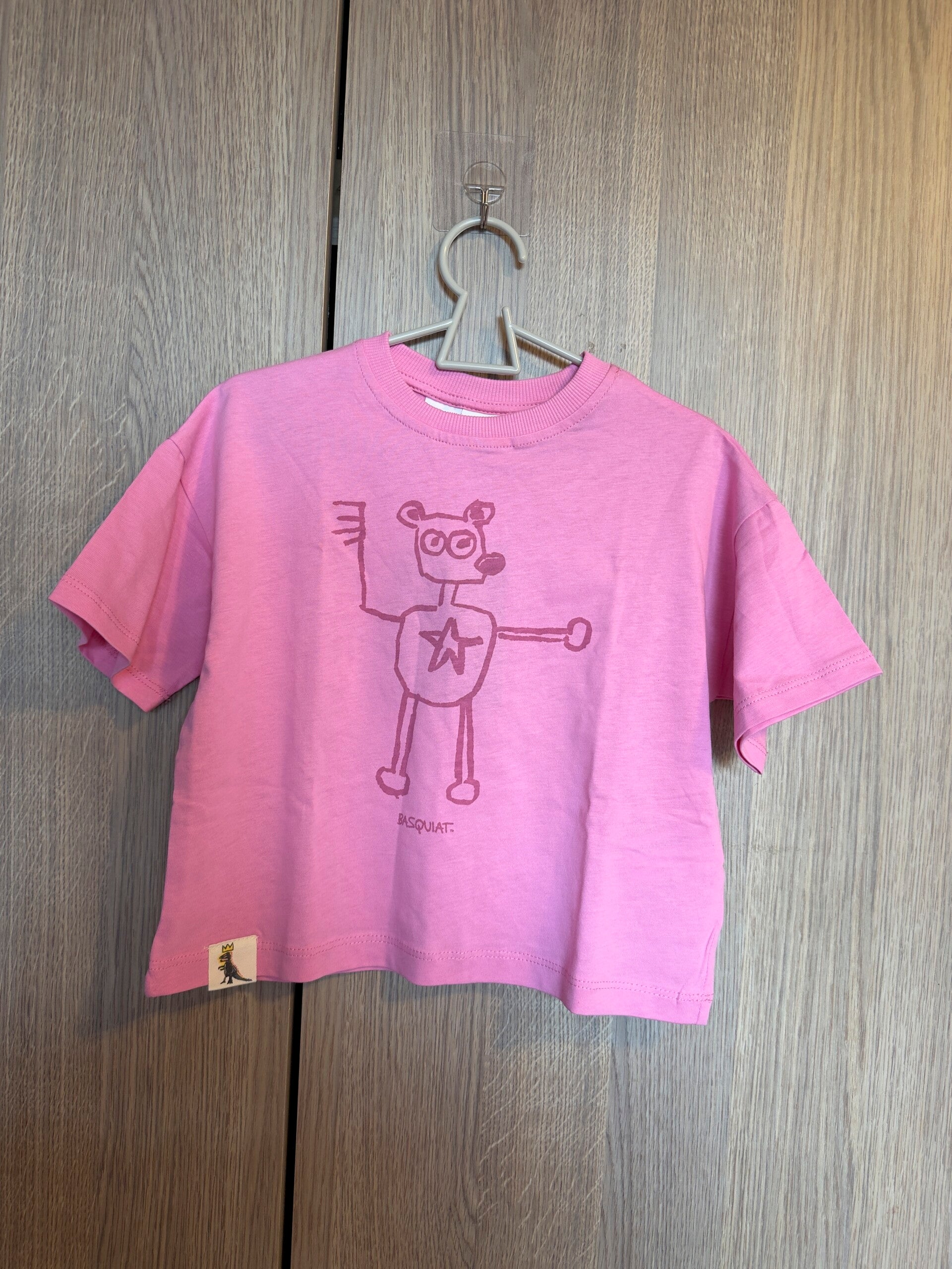 zara x jean-michel basquiat - roze shirt - maat 98