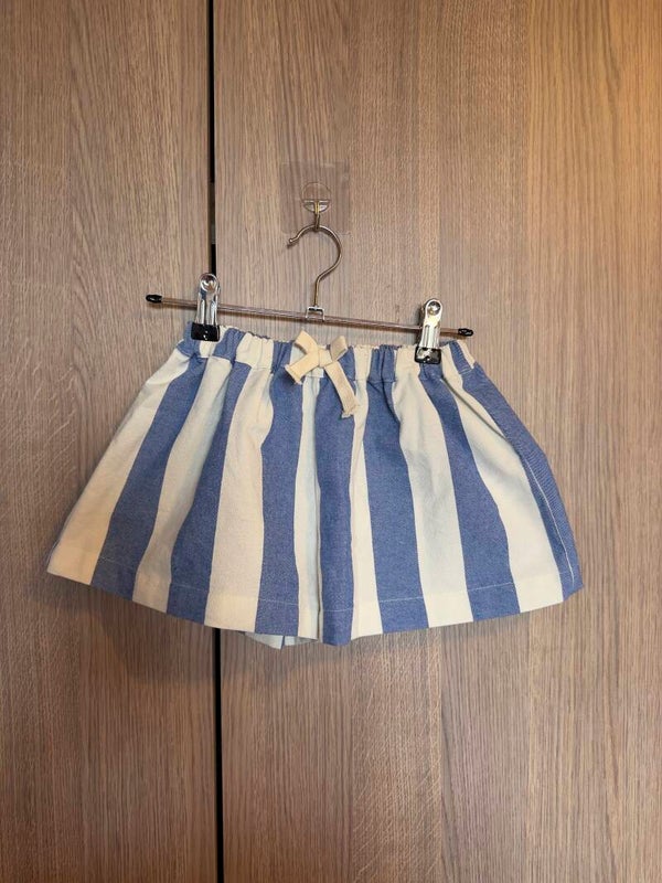 zara x casa lawa - wit/blauw gestreepte short - maat 98